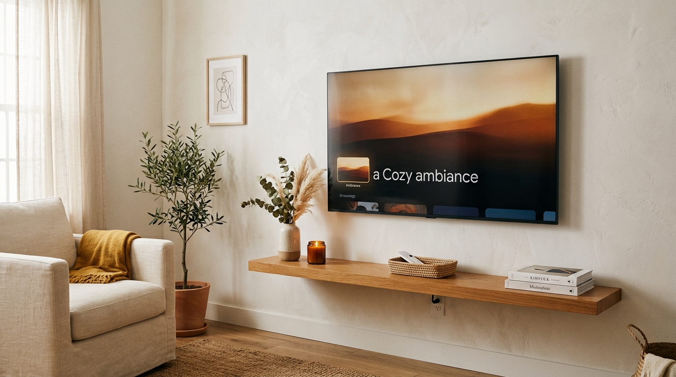 A television with an external streaming stick