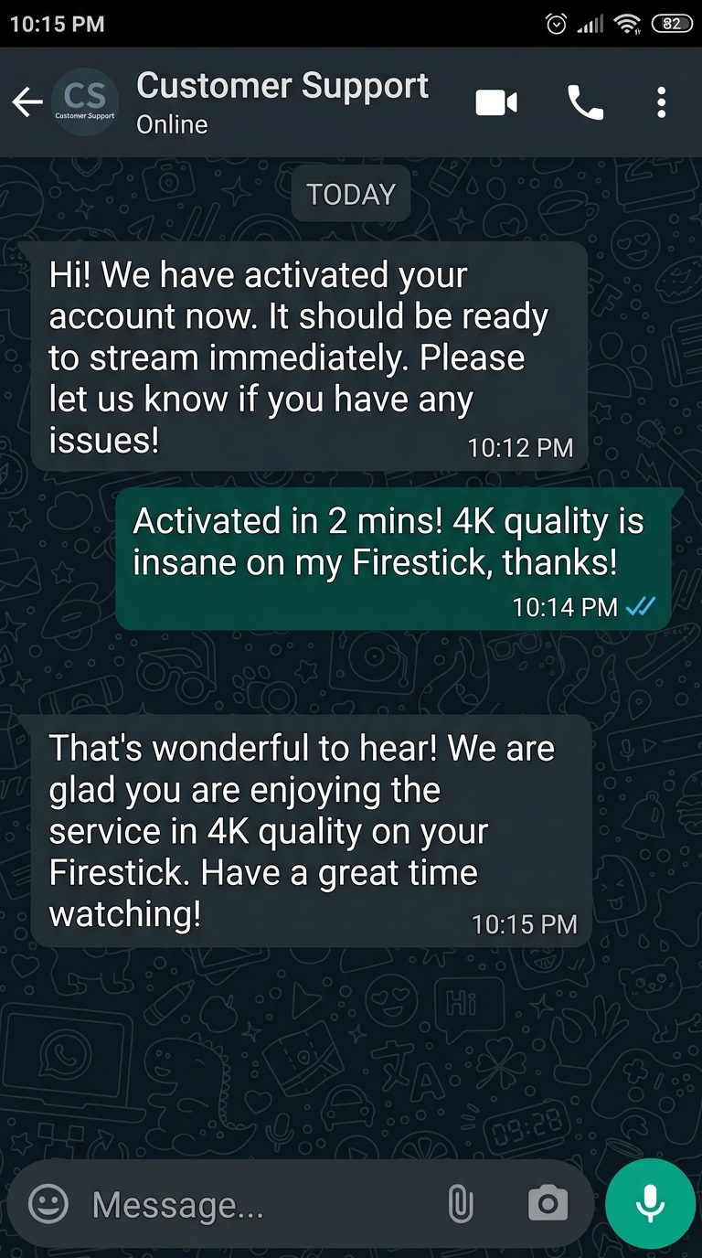 Customer message
