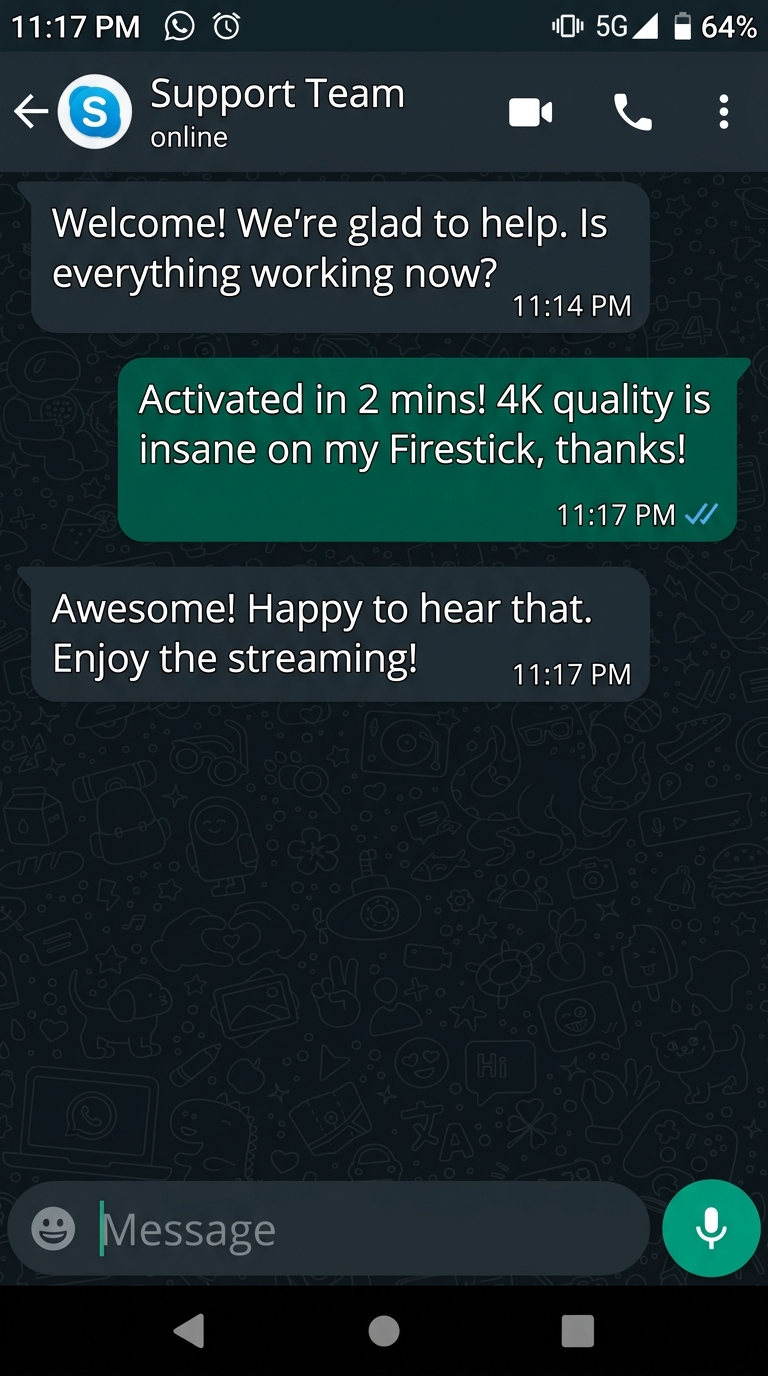 Customer message