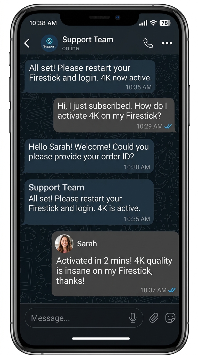 Customer message